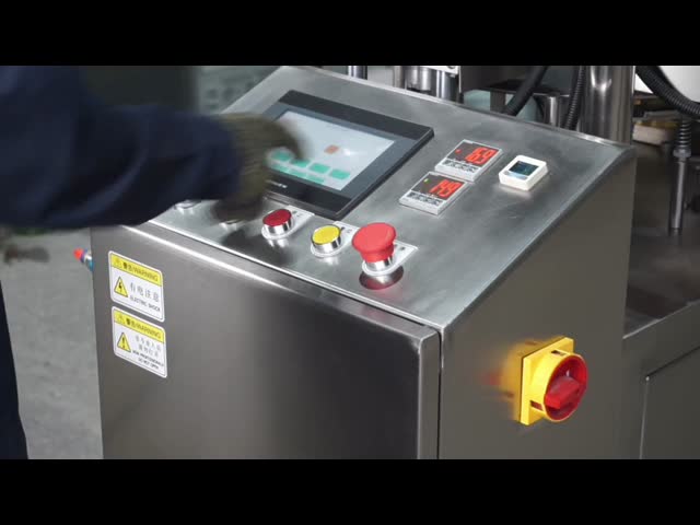 PLC回転カップ詰めシール機 8カップ/分 工業用