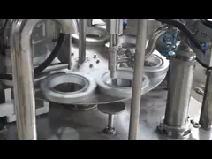 PLC Rotary Cup Filling Sealing Machine 8cups/Min For Industrial Use