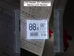 Square Customized LCD Screen HTN White Backlight Thermostat LCD Display