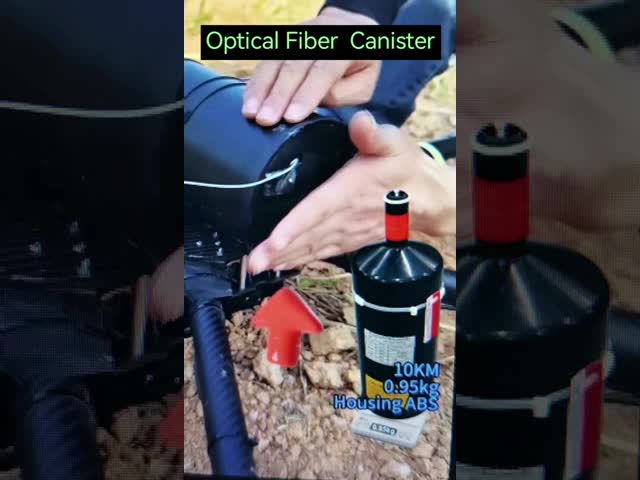 FPV インビジブル 10KM 15Km 光ファイバーキャニスター 超信頼性の高い光ファイバーリール 3km 空気ユニットと地面サイドユニット
