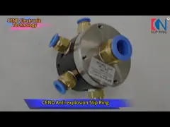 6 kanalen luchtgas pneumatische roterende band slip ring met druk -100KPa ~ 0,8MPa