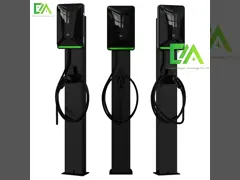 Accueil Commercial Chargeur de véhicule électrique à colonne noire de type 2 7kw 11KW 22kw Station de charge portable avec RFID OCPP