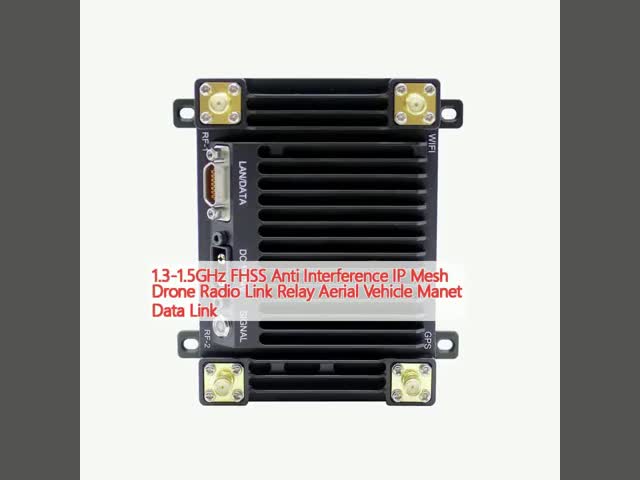 1.3-1.5GHz FHSS 反干渉 IP メッシュ ドローン ラジオリンク リレー 空中車両 マネット データリンク