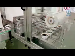 High Capacity 220V-380V Lunch Tray Sealing Machine For Rice Pudding Tray Packaging