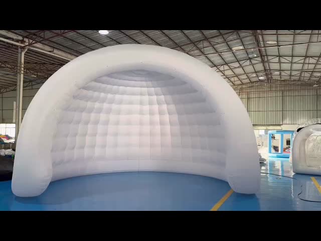 高品質の大きな白い充電式丸いテント 携帯式充電式エアドームテント