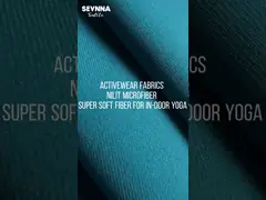 SPF50 Recycled Lycra Fabric 68%Nilit Softex Nylon FD 32%Lycra materiaal voor milieuvriendelijke fitnesskleding