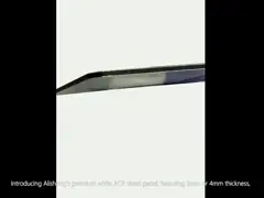 Weiße Außen Acp-Blattplatte, maßgeschneiderte 3 mm 4 mm Dicke Acp-Bedeckung für Häuser / Gebäude Aluminium Haut 0,18 mm