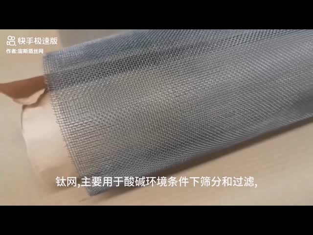 フィルターエレメントのためのチタン特殊網