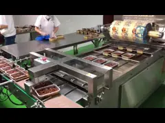 Automatic Tray Packing Machine 30-50 Packs/Min For Mushroom Tray