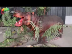 Realistic Animatronic Animals Simulated Hippo For Zoo Park Decoration