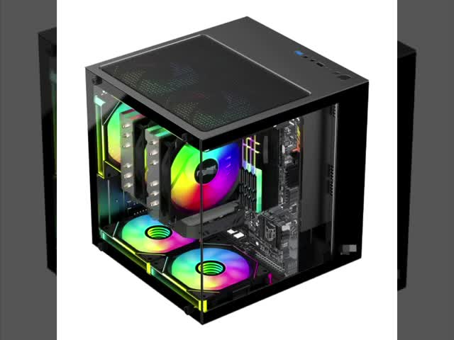 MATX/ITX PCケース 320mmまでのグラフィックカードをサポートする CPU クーラー 165mmまで 1 HDD 2 SSD 3 X 12CM ファンはお金のために