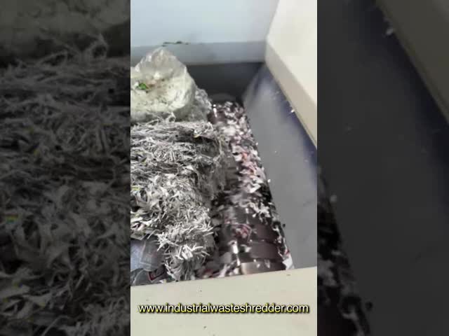 Paper Mill Aluminum Film Scrap Shredder Machine High Efficiency Shredder For Aluminum Film Waste In Paper Mill Heavy Duty Capacity 1000kg Per Hour