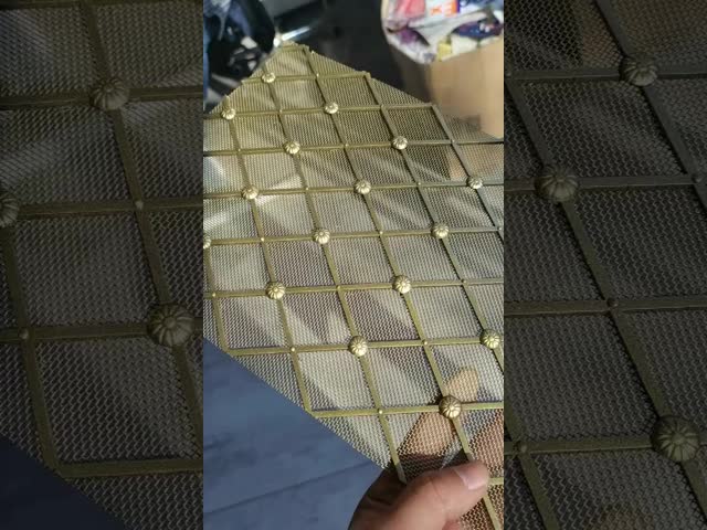 Grelha de malha metálica de aço inoxidável para decoração de armários