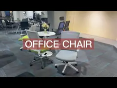 Sedia da ufficio per ufficio regolabile in altezza in tessuto grigio bianco con rete