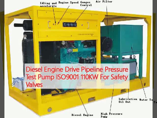 安全弁のためのディーゼル機関 ドライブ パイプラインの圧力試験ポンプISO9001 110KW