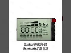 Customized Sizes COG PIN Segmented TN LCD Display Transflective No Backlight