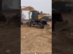 Wheel Type Hyundai 210W Used Excavator 21 Ton Secondhand Hydraulic Digger in Stock