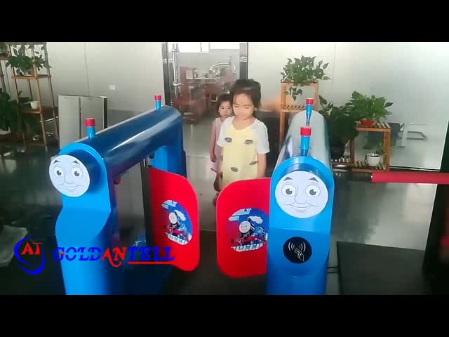kindergarten Swing Barrier Gate 600 - 900mm Passage width bi direction adjustable