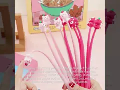 Squishy Pens For Kids,Cartoon Cute Fun Pens,Black Gel Ink Pens For Kids Party Favors Classroom Prizes School Office Home Supplies