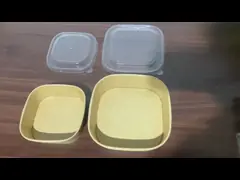 Biodegradable Take Away Square Paper Salad Bowls With Lids