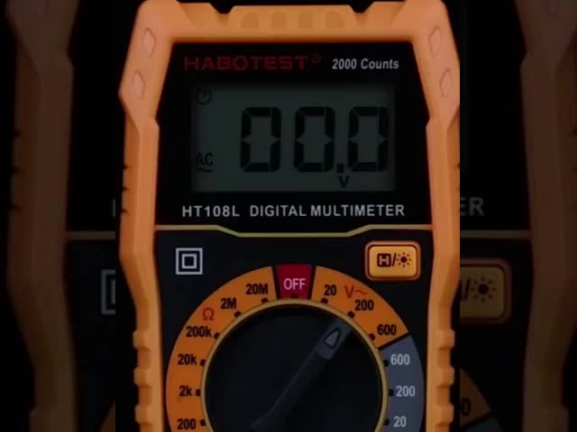 安い予算HT108Lのマルティメーターのデジタル オームの電圧アンペア抵抗2000の計算600V AC DC電圧のメートルMultimetro