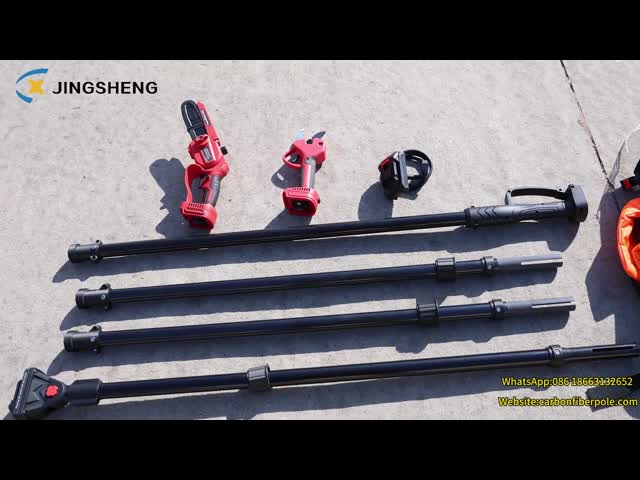 50フィート 拡張用の炭素繊維望遠鏡ポール 電動ポール 木材刈り機 2年保証