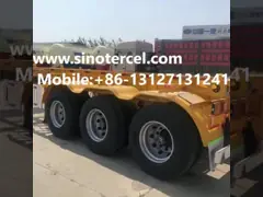Semi-remolque de tipo esqueleto de tipo 60T 40 Ft semirremolque de cama plana