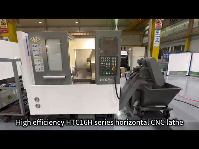 SMTCL Pequenas peças de usinagem HTC16H Metal Slant Bed CNC Lathe 8 estações Lathe CNC horizontal