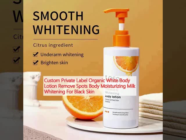 Custom Private Label Organic White Body Lotion Remove Spots Body Moisturizing Milk Whitening For Black Skin