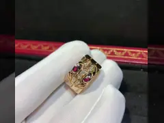 China Luxurious 18K Gold Diamond Ring HK Setting He Perfect Accessory For Special Occasions supplier