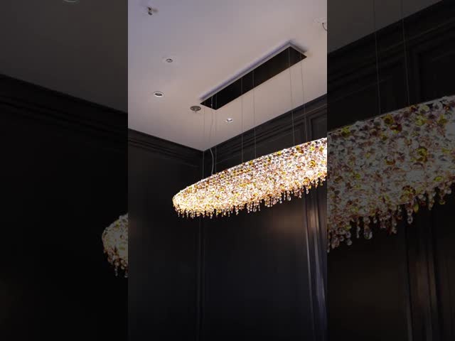 現代 の 華麗 な 水晶 の ロビー の 吊り箱