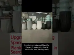 Plantas de arcilla de fibra resistente al desvanecimiento para balcones de fácil limpieza