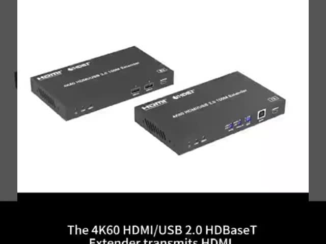 単一Cat5e/6ケーブルによる200m 1080P 4K HDMI KVM USBのビデオ エクステンダー