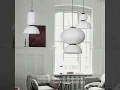 Vintage silk restaurant chandelier wabi-Sabi living room bedroom pendant light