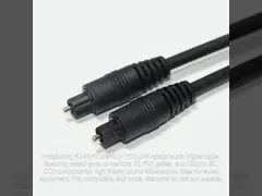 Brand New Hifi Sound Toslink Optical Audio Digital Cable S/PDIF Plated Gold Connector Black PVC 1.5M 2.4M 3M