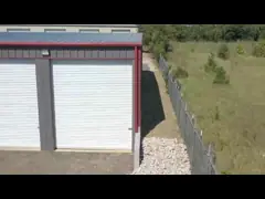 Structural Galvanized Steel Two Car Garage Metal Building