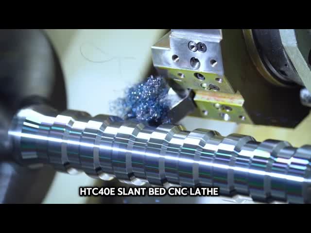 CNC Lathe HTC40E High Precision CNC Horizontal Lathe 30 Degree Slant Bed CNC Turning Lathe