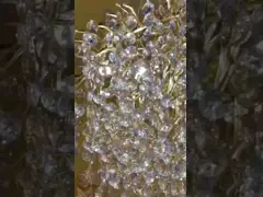 Modern Restaurant Chandelier 3000-6500K All Copper Branch Crystal Stone Chandelier