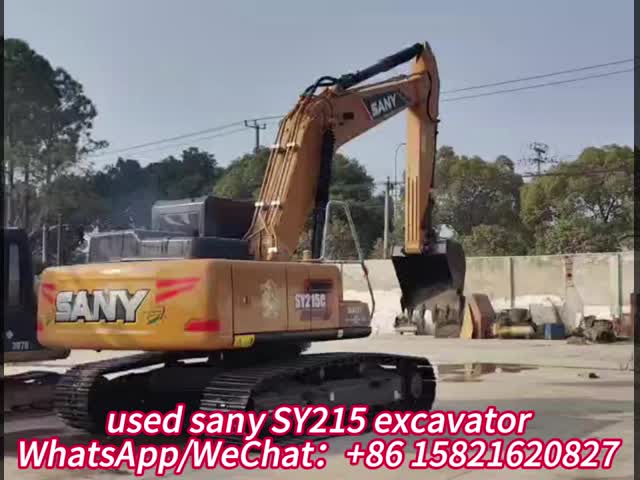 使用されたSany SY215C 水力クローラー掘削機 ユーザーフレンドリー操作