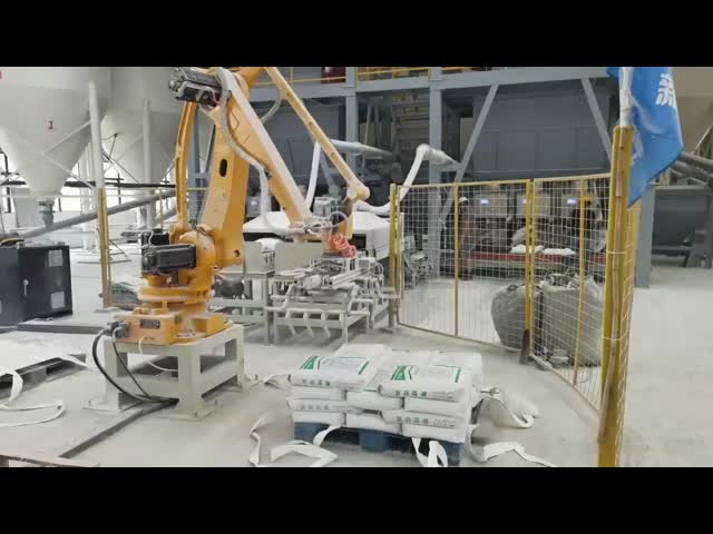 4 軸 パレット化自動化 380v 220v ロボットケースパッカーとパレット化