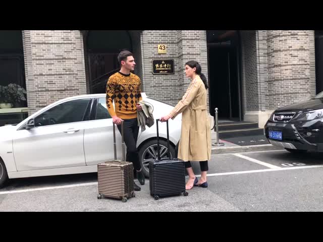 18 inch Multifunctional Trolley Suitcase with Password 17 Business Aluminum Frame for Men and Women