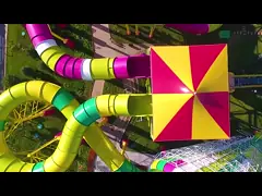 Parcs d'attractions Grands équipements de jeu au-dessus de la piscine au sol Slide Kids
