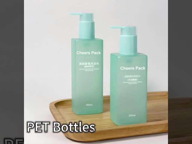 PET Cosmetic Bottles For Shampoos, Body Wash With Pump PET Cosmetic Bottles