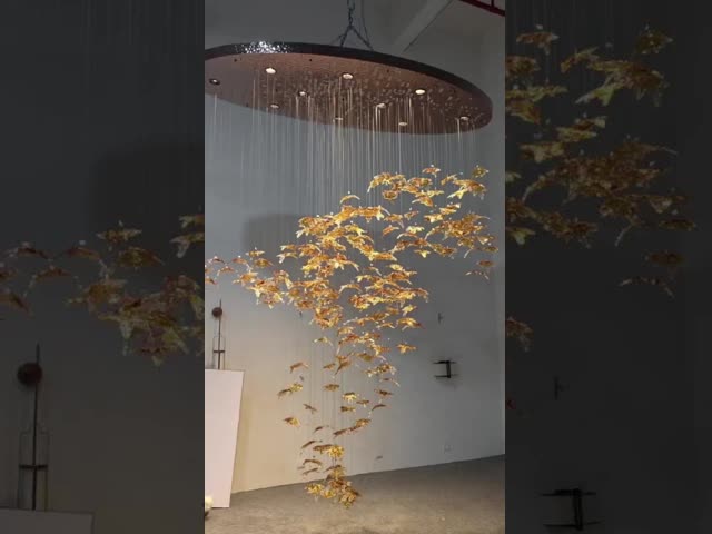 室内装飾 モダン カスタム ホテル クラブ ガラス LED 大 プロジェクト チェンデリア ペンダント ランプ