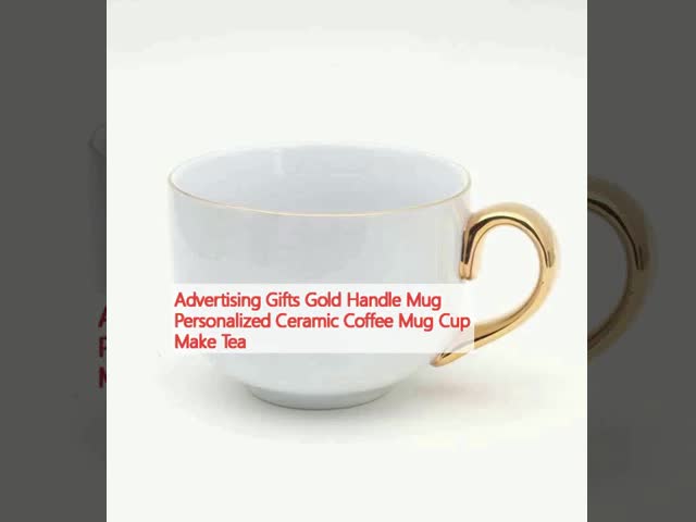 広告 ギフト ゴールド ハンドル カップ 個別化 セラミック カフェ カップ お茶を作る