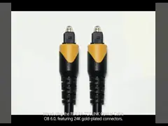 Toslink Optical Cable Orange black OB6.0 6MHz PVC plated Golden Connector For Home theatre TV