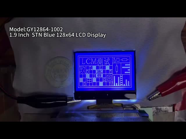1.9インチSTNブルー 128x64 LCDディスプレイ 30PIN FPC 8ビット水分配給器の平行