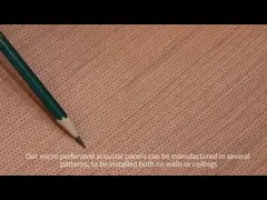 Mikro Perforasyonlu MDF Panelleri Ses emici ve Dekoratif Duvar Panelleri