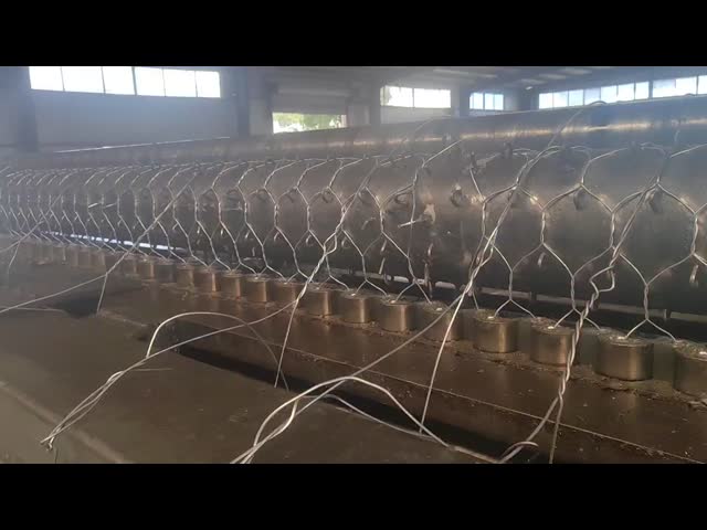 60X80mm , 3mx1mx1m Galvanized Wire Gabion Box / Stone Basket Gabion