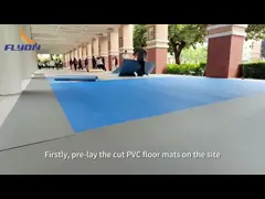 6.56*32.81ft Pickleball Court Mat z 215.23 Sqft Roll Rozmiar 2-3 mm Grubość 2 mm PVC warstwa podstawy